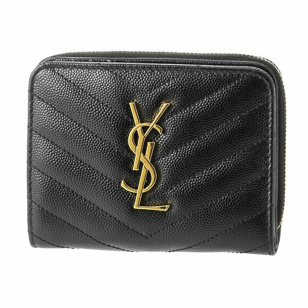 サンローラン SAINT LAURENT 2つ折り財布 403723 BOW01 1000 モノグラム ブラック 黒 NOIR |  ブランドストリートリング【本店】