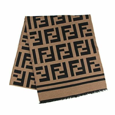 FENDI フェンディ マフラー 黒x白 - 4103825M0034 フェンディ FENDI マフラー・ストール | ブランドストリートリング