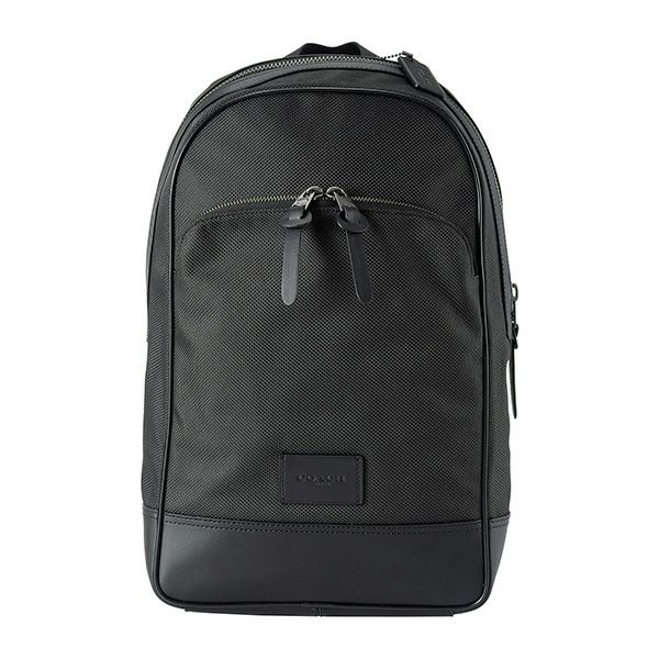 コーチ アウトレット(COACH OUTLET) リュックサック F37610 QBBK NYLON ナイロン スリム バックパック BLACK  ブラック 黒/ガンメタル | ブランドストリートリング【本店】