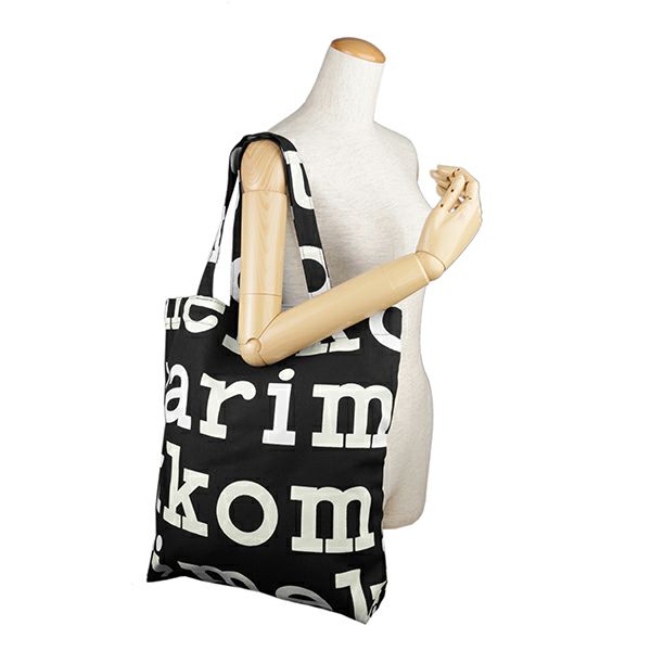 マリメッコ Marimekko トートバッグ 047312 911 ロゴ ブラック