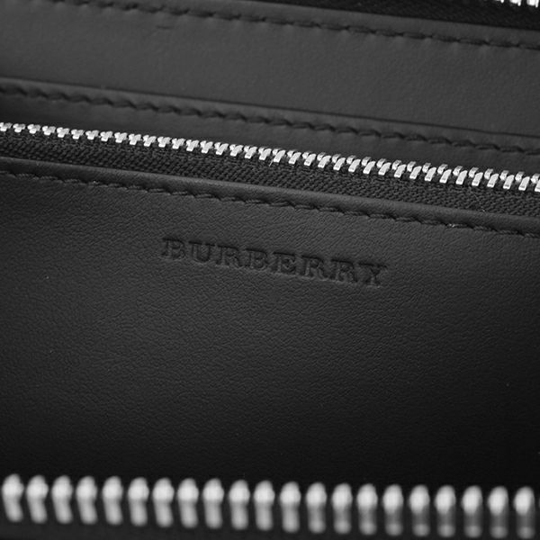 バーバリー Burberry 長財布 ラウンドファスナー 4080175 70450 Small Scale Check And Leather スモールスケールチェック レザー ラウンドジップウォレット Antique Yellow アンティークイエロー Black ブラック イエロー系 ブラック 黒 ブランドストリートリング