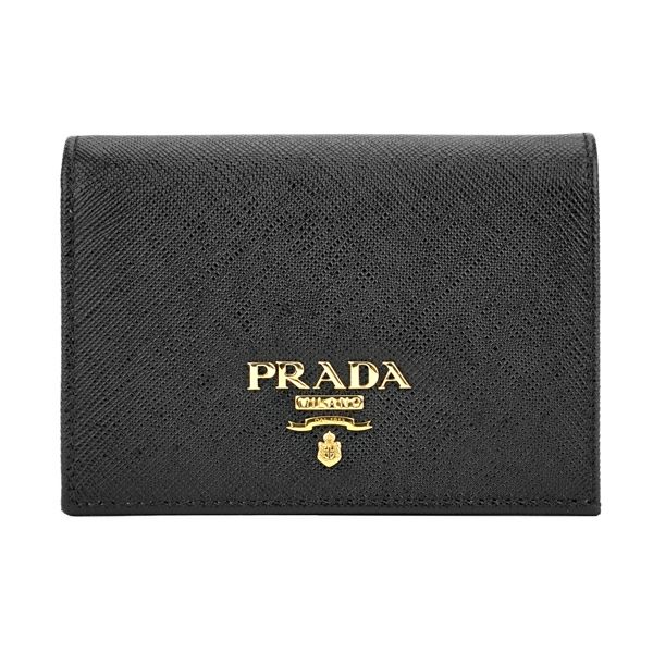 ⭐️未使用級⭐️PRADA　サフィアーノ 二つ折り財布　1MV021 ブラック プラダ PRADA 2つ折り財布 1MV021 QWA F0002 サフィアーノ
