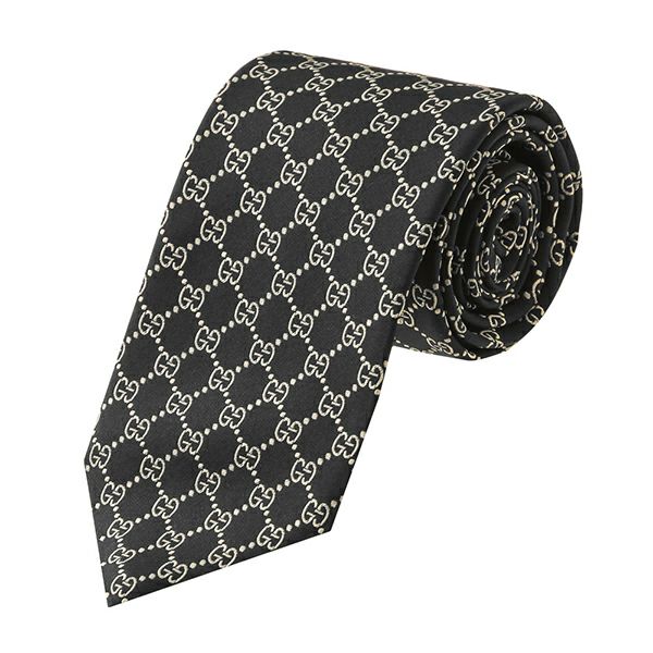 グッチ GUCCI ネクタイ 456524 4B002 1079 GGパターン ブラック