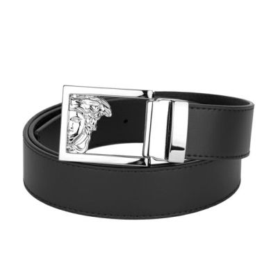 VERSACE COLLECTION ベルト メドゥーサ ヘリテージ レザー ベルト 3 cm ブラック | VERSACE JP