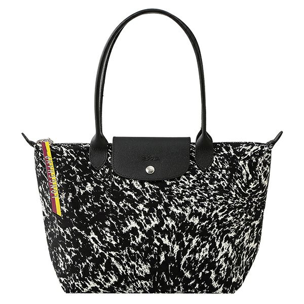 ロンシャン LONGCHAMP トートバッグ 2605 420 067 ル・プリアージュ アパルーサ ブラック 黒/ホワイト 白 NOIR/BLANC  | ブランドストリートリング【本店】