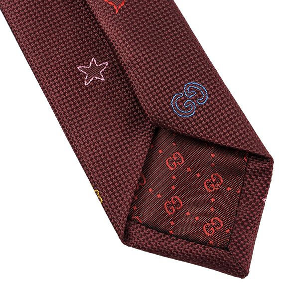 グッチ GUCCI ネクタイ 624090 4E002 6200 シンボルズ レッド 赤 RED