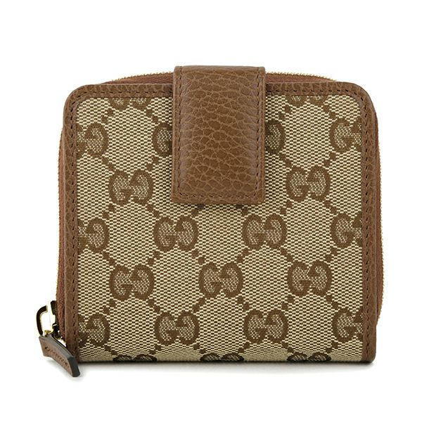 グッチ GUCCI 2つ折り財布 346056 KY9LG 8610 GGキャンバス ブラウン