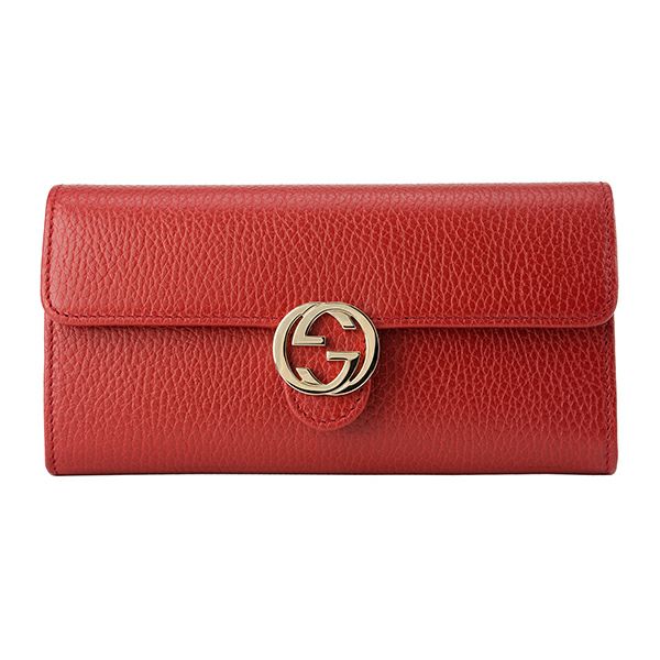 グッチ GUCCI 長財布 615524 CAO0G 6420 ダラーカーフ レッド 赤 RED