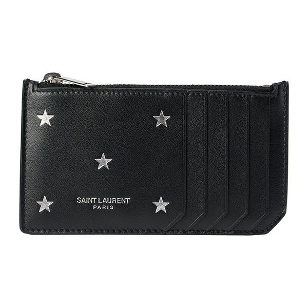 サンローラン(SAINT LAURENT) カードケース 458589 0O7GN 1054 STAR スター CARD HOLDER  BLACK(ブラック) ブラック 黒 | ブランドストリートリング【本店】