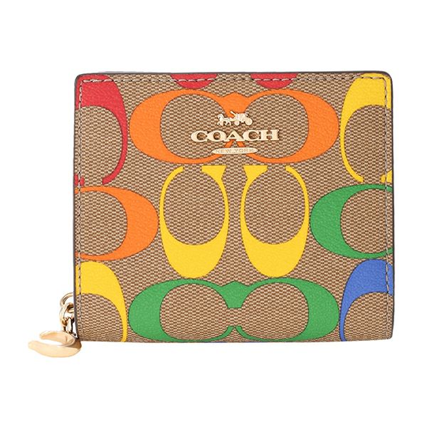コーチ COACH 2つ折り財布 C4536 IMMU4 レインボー シグネチャー