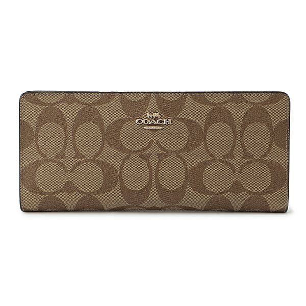 コーチ COACH 長財布 C3549 IMCBI シグネチャー カーキ/ブラック