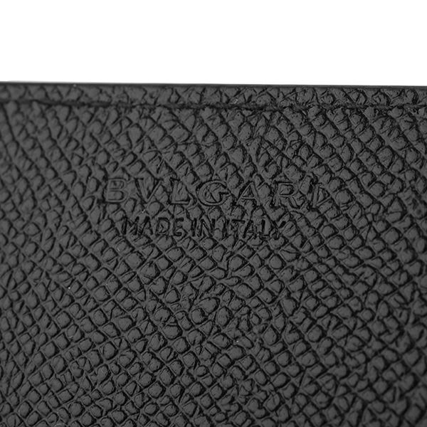 BVLGARI ブルガリ ブラックレザー 長財布 289381 クリップ