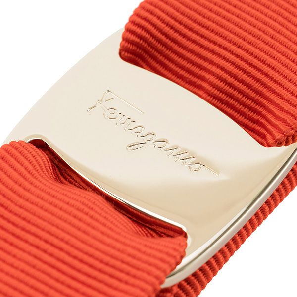 フェラガモ FERRAGAMO バレッタ 342019 998989 ヴァラ オレンジ