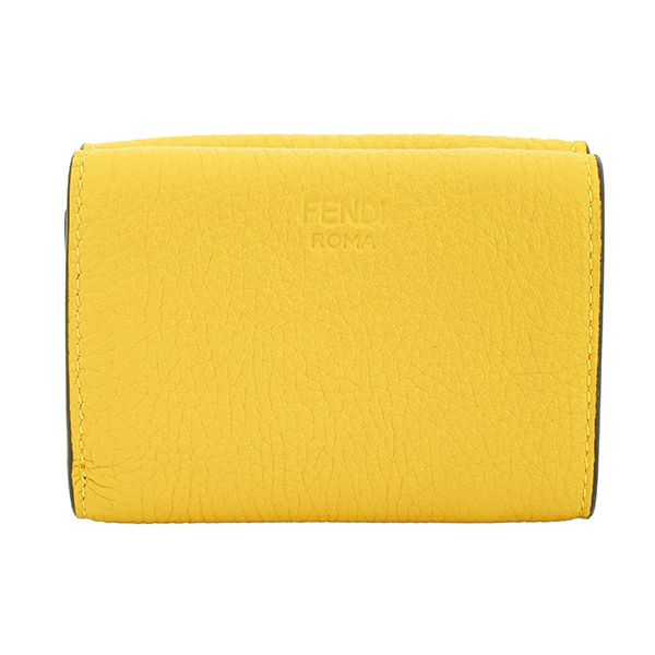美品✨国内完売イエローカラー　FENDIピーカブー　セレリア　折財布 国内即発】FENDI/ピーカブー/三つ折り財布 (FENDI/折りたたみ
