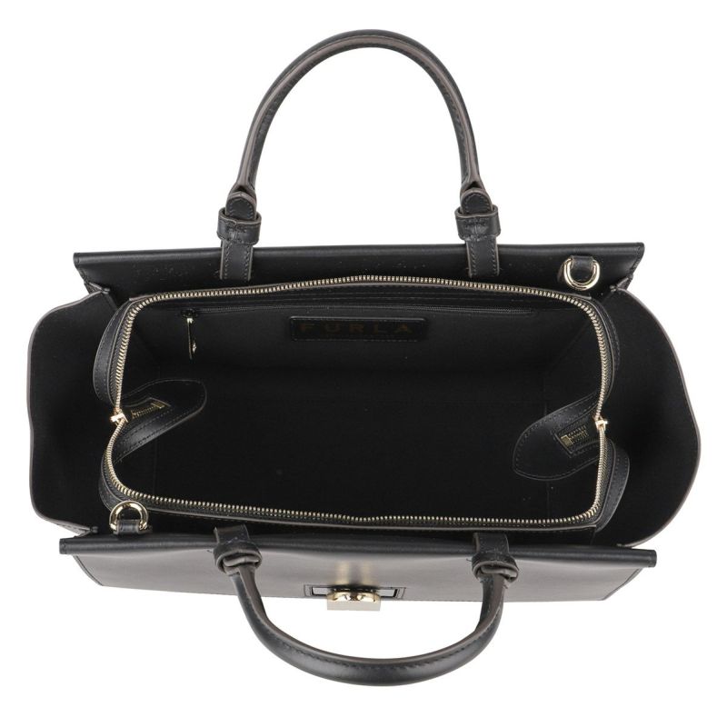 美品◇FURLA フルラ★エコバッグ　BLACK フルラ FURLA トートバッグ エリカ TOTE BAG Mサイズ WB01464