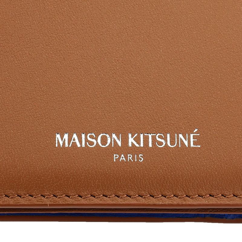 メゾン キツネ MAISON KITSUNE 2つ折り財布 LM05345LC0038 P236 トライフォールドウォレット ブラウン GOLDEN  BROWN ブランドストリートリング【本店】