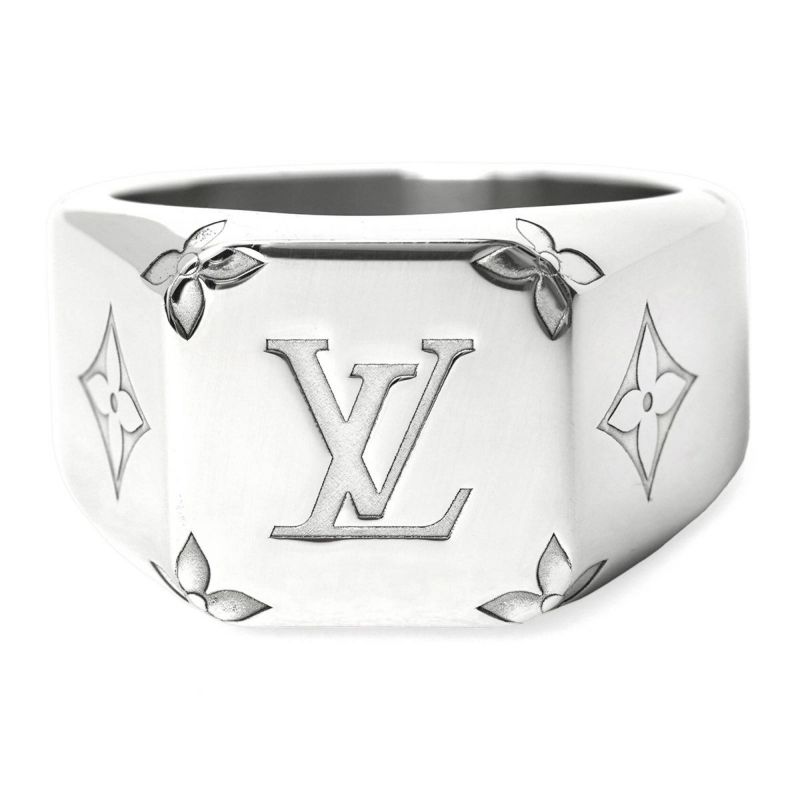 LOUISVUITTONシルバーリングMサイズ ルイヴィトン Louis Vuitton リング M00625 モノグラム シルバー
