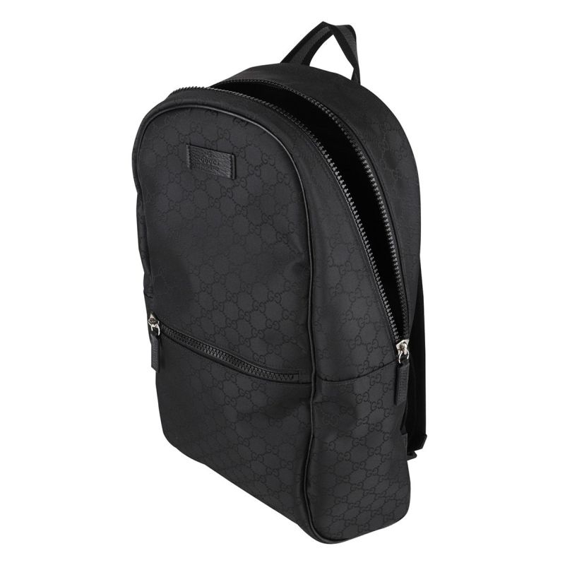 GUCCI リュックサック　ブラック グッチ GUCCI バックパック リュック GGスプリーム グレー 黒