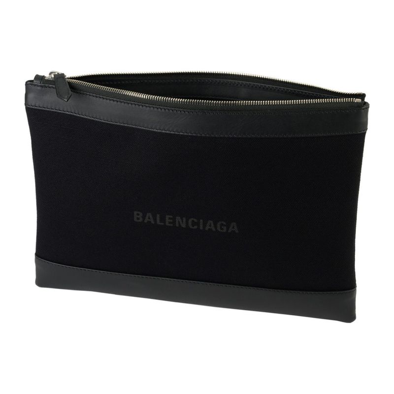 バレンシアガ BALENCIAGA クラッチ・セカンドバッグ 373834 AQ3BN 1000 ネイビークリップ ブラック 黒 BLACK |  ブランドストリートリング【本店】