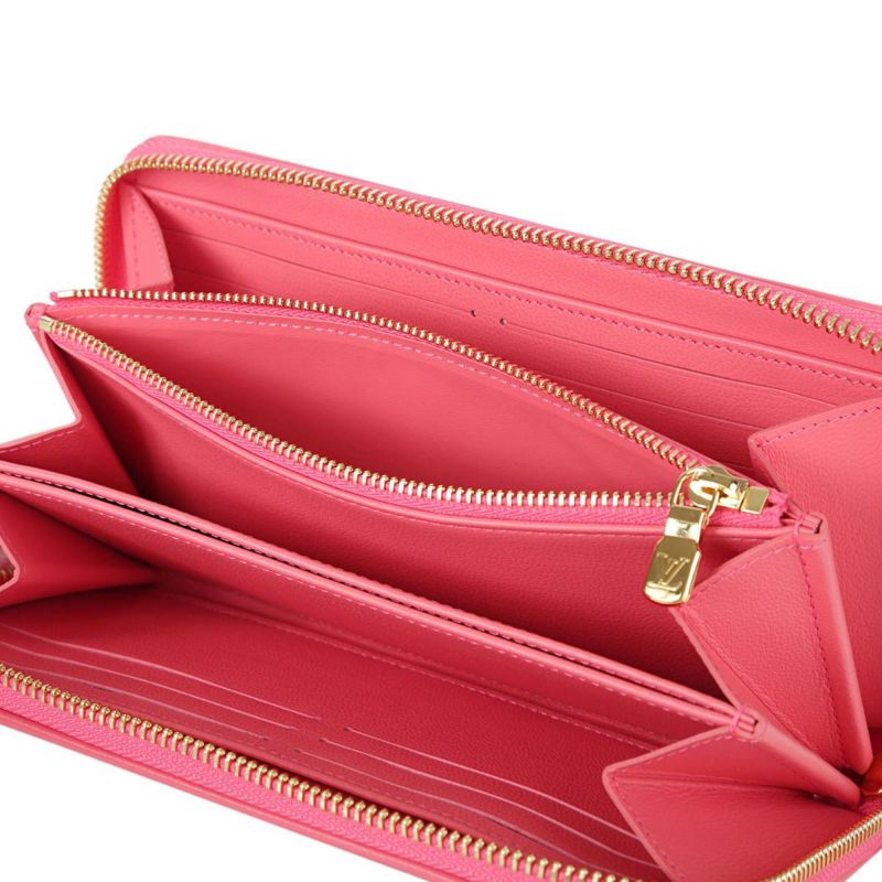 Louis Vuitton 長財布(ラウンドファスナー) クッサン ピンク