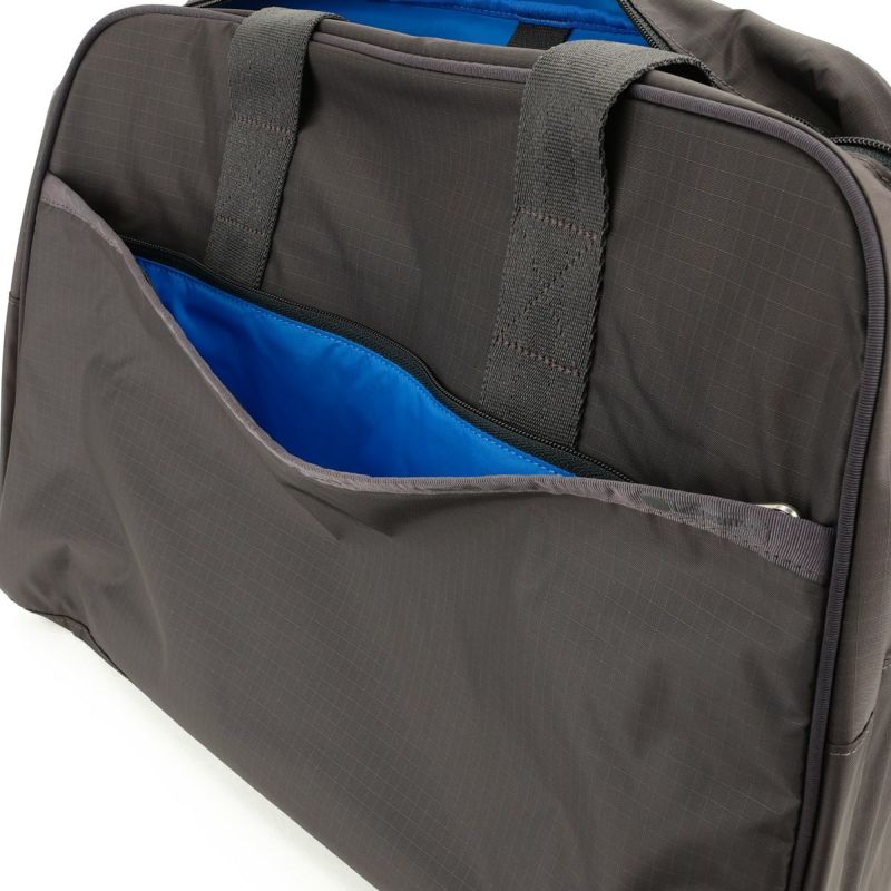 【美品】レスポートサック2wayボストンバッグ グレー　無地 LeSportsac レスポートサック ボストンバッグ DELUXE LG